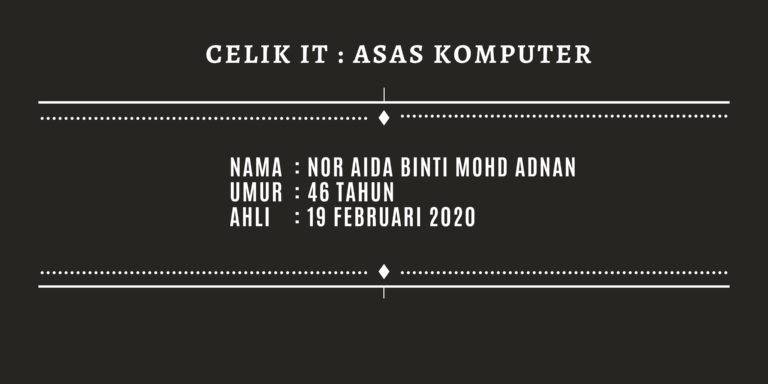 NOR AIDA BINTI MOHD ADNAN